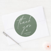 Modern Wedding Thank You Minimal Cute Heart Gifts ラウンドシール (封筒)