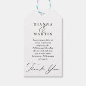 Modern Wedding Weekend Thank You ギフトタグ (正面)