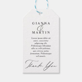 Modern Wedding Weekend Thank You ギフトタグ