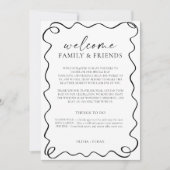  Modern Wedding Welcome Bag Letter & Timeline Card 招待状 (正面)