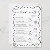  Modern Wedding Welcome Bag Letter & Timeline Card 招待状 (裏面)