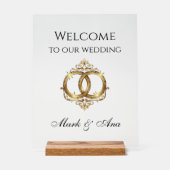 Modern Wedding Welcome Sign アクリルサイン (正面)