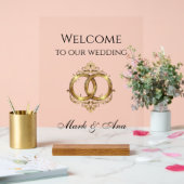 Modern Wedding Welcome Sign アクリルサイン (ウェディング)