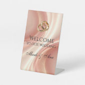 Modern Wedding Welcome Sign 台座サイン (正面)