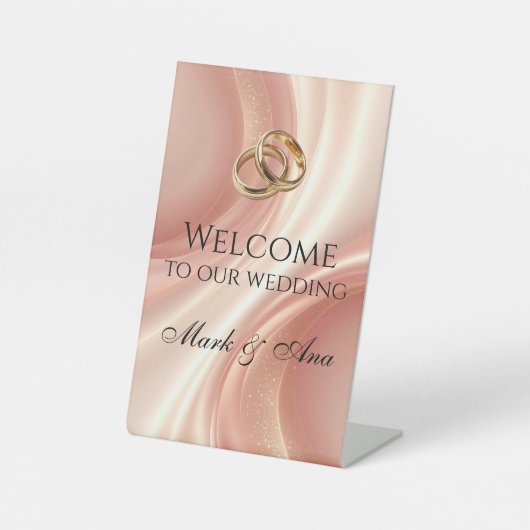 Modern Wedding Welcome Sign 台座サイン (正面)
