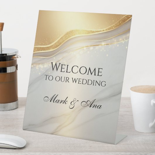 Modern Wedding Welcome Sign 台座サイン (インサイチュ)