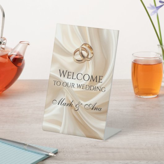 Modern Wedding Welcome Sign 台座サイン (インサイチュ)