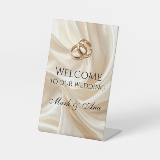Modern Wedding Welcome Sign 台座サイン (正面)