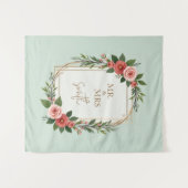 Modern Wedding Welcome Sign, Boho Wedding タペストリー (正面(横))