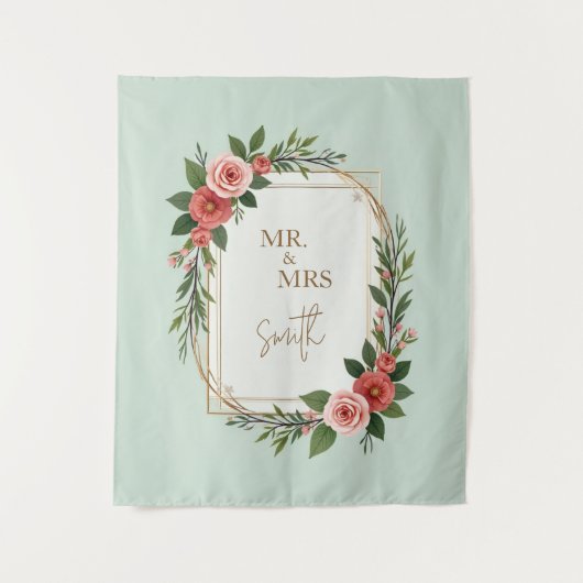 Modern Wedding Welcome Sign, Boho Wedding タペストリー (正面)