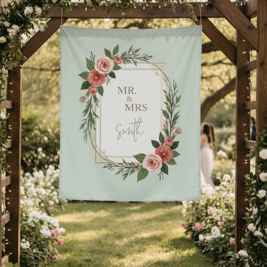 Modern Wedding Welcome Sign, Boho Wedding タペストリー