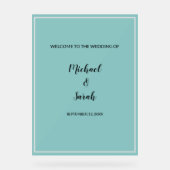 Modern Wedding Welcome Sign, Minimalist Custom アクリルサイン (正面)