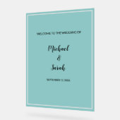 Modern Wedding Welcome Sign, Minimalist Custom アクリルサイン (傾斜)