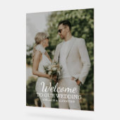 Modern Welcome Photo Wedding アクリルサイン (傾斜)