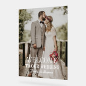 Modern Welcome Photo Wedding アクリルサイン (傾斜)