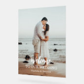Modern Welcome Photo Wedding アクリルサイン (傾斜)