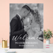 Modern Welcome Photo Wedding アクリルサイン (ウェディング)