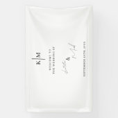 Modern Welcome To Our Wedding Reception 横断幕 (縦)