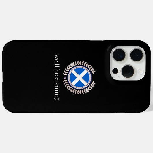 Modern We'll Be Coming | Scotland Flag Badge Fans  Case-Mate iPhoneケース (裏面 (横))