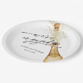 Modern We're Engaged  Party Paper Plate ペーパープレート (アングル)