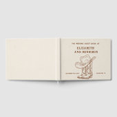 Modern Western Cowboy Boots and Hat Barn Wedding ゲストブック (全面)