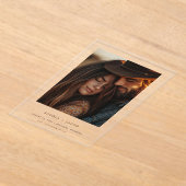 Modern Western Photo Boots Save the Date  アクリル招待状 (レイダウン)