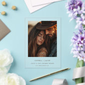 Modern Western Photo Boots Save the Date  アクリル招待状 (インサイチュ (ウェディング))