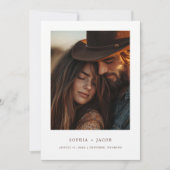 Modern Western Photo Boots Save the Date  招待状 (正面)