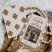 Modern Western Photo Save the Date Card 招待状