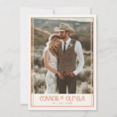 Modern Western Photo Wedding Invitation 招待状 (裏面)