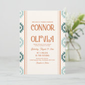 Modern Western Photo Wedding Invitation 招待状 (スタンド正面)