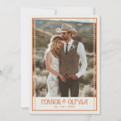 Modern Western Photo Wedding Invitation 招待状 (裏面)