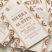 Modern Western Wedding Invitation 招待状
