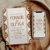 Modern Western Wedding Invitation 招待状