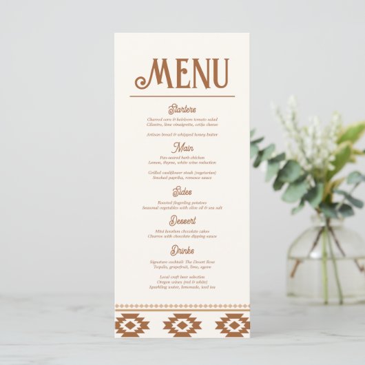 Modern Western Wedding Menu メニュー (スタンド正面)