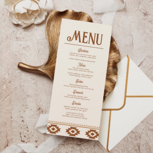 Modern Western Wedding Menu メニュー