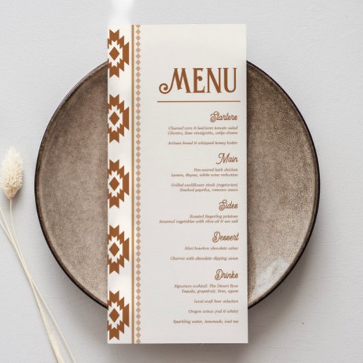 Modern Western Wedding Menu メニュー