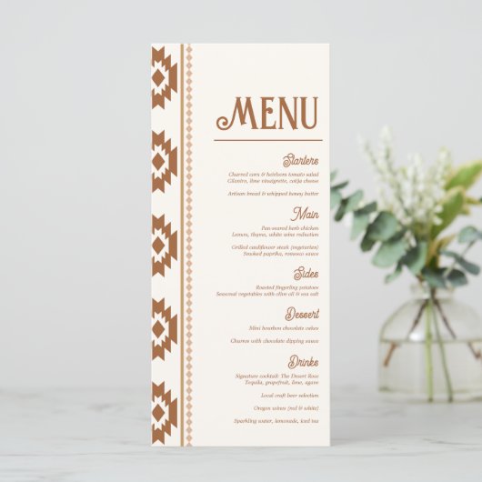Modern Western Wedding Menu メニュー (スタンド正面)