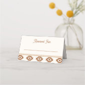 Modern Western Wedding Place Card  プレイスカード (正面)