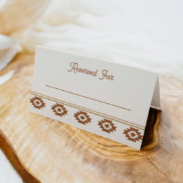 Modern Western Wedding Place Card プレイスカード
