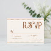 Modern Western Wedding RSVP Card (スタンド正面)