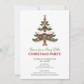 Modern whimsical Christmas tree Christmas invite 招待状 (正面)