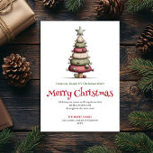 Modern Whimsical Christmas Tree Editable Card シーズンカード