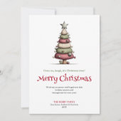 Modern Whimsical Christmas Tree Editable Card シーズンカード (正面)