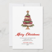 Modern Whimsical Christmas Tree Greeting Design シーズンカード (正面)
