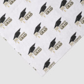 Modern Whimsical Gold Black Graduation Cap 薄葉紙 (詳細)