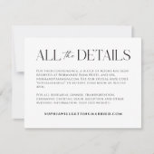 Modern Whimsy Wedding Details Enclosure Card 出欠カード (正面)