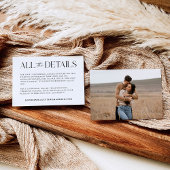 Modern Whimsy Wedding Details Enclosure Card 出欠カード