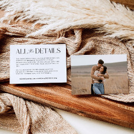 Modern Whimsy Wedding Details Enclosure Card 出欠カード