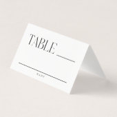 Modern Whimsy Wedding Table Place Cards (正面)